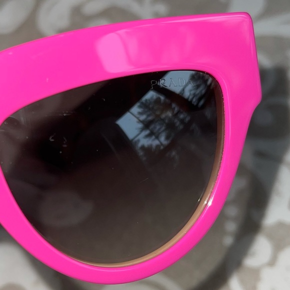 PRADA | Authentic POEME Sunglasses Cat Eye Neon Pink Tortoise - Picture 14 of 15